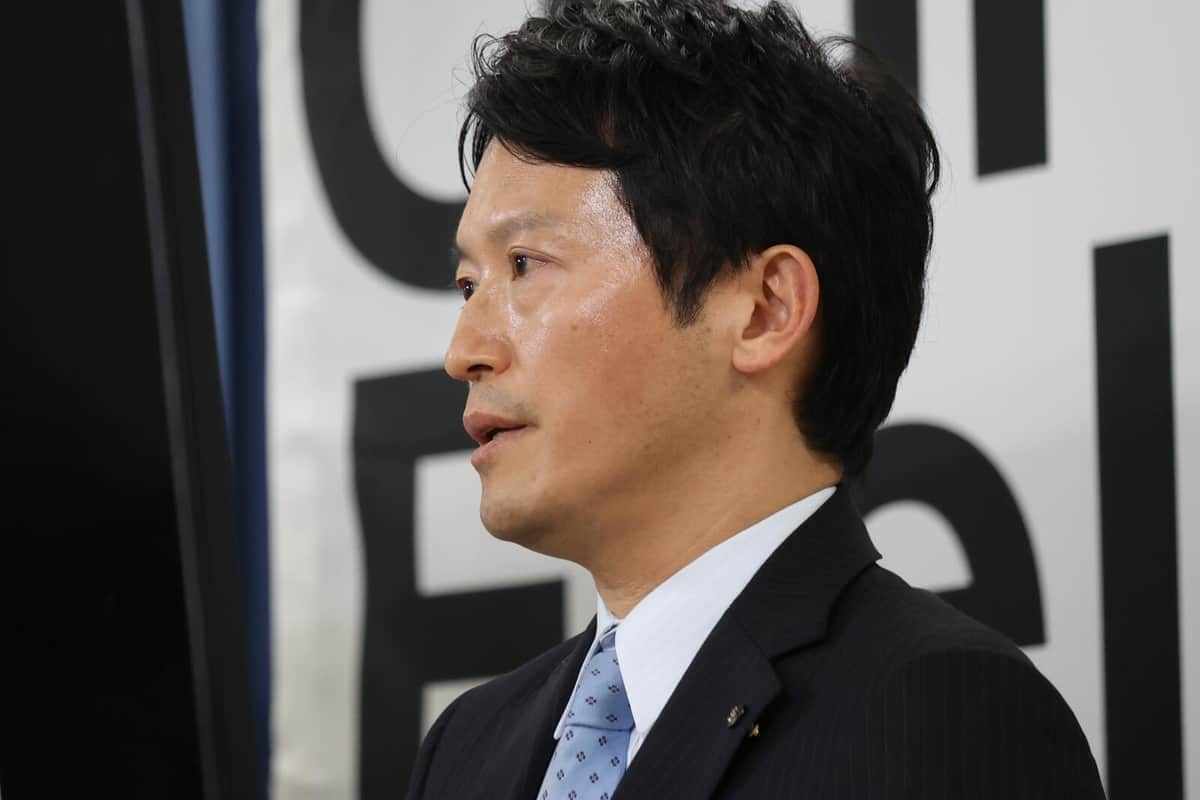 定例会見の斎藤知事（2025年3月27日撮影）