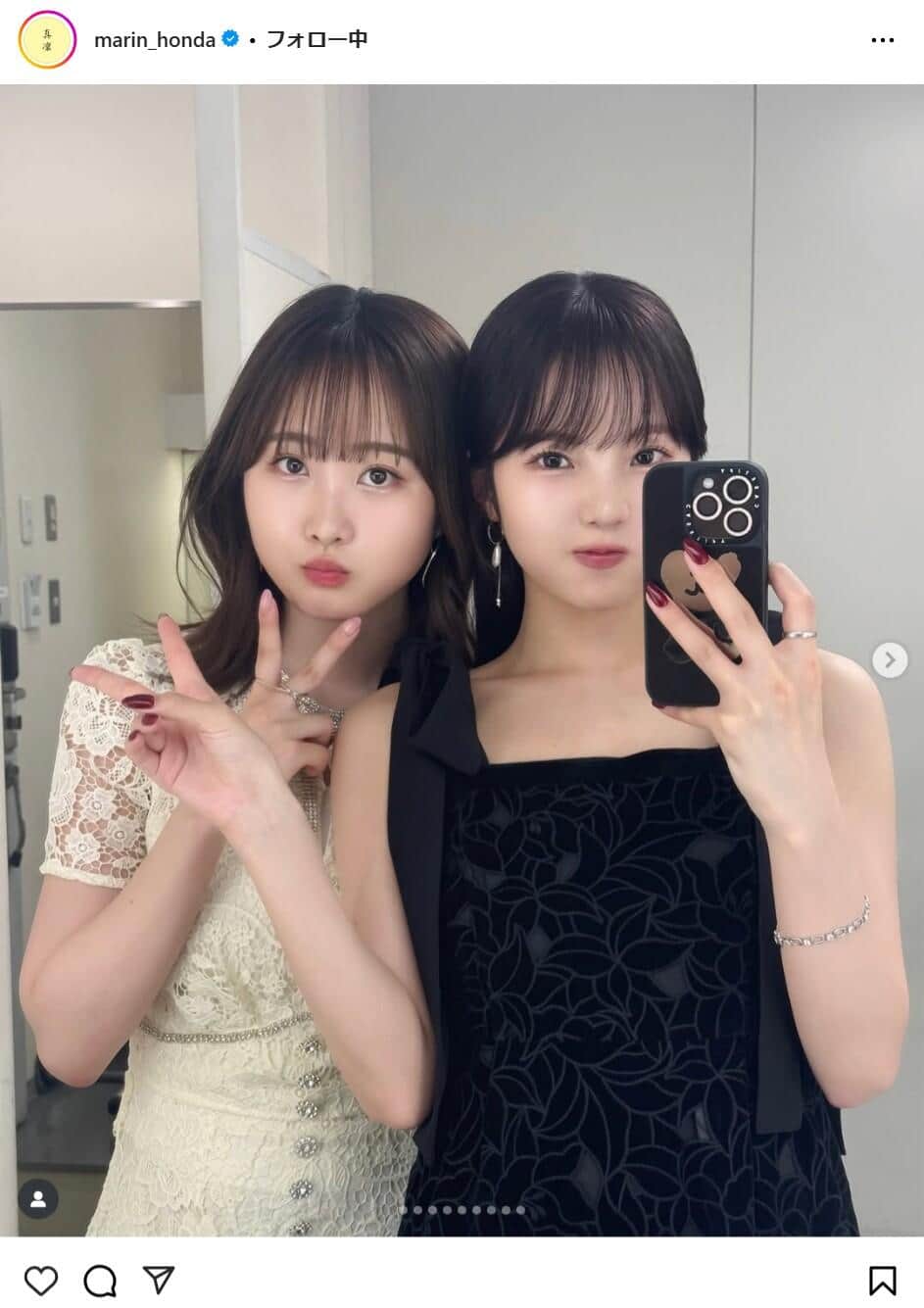 本田真凜さんのインスタグラムより（marin_honda）