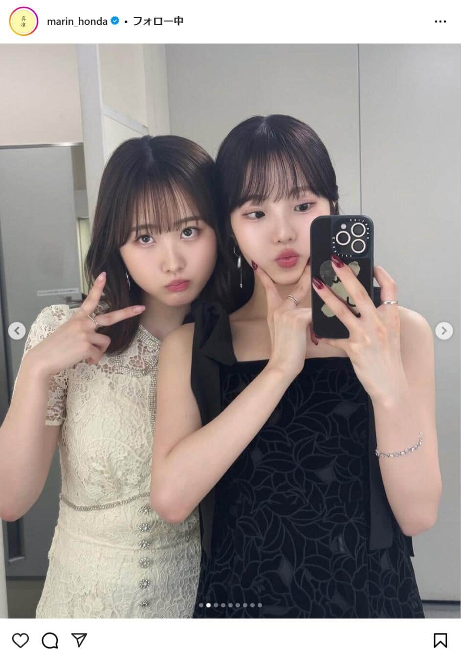 本田真凜さんのインスタグラムより（marin_honda）