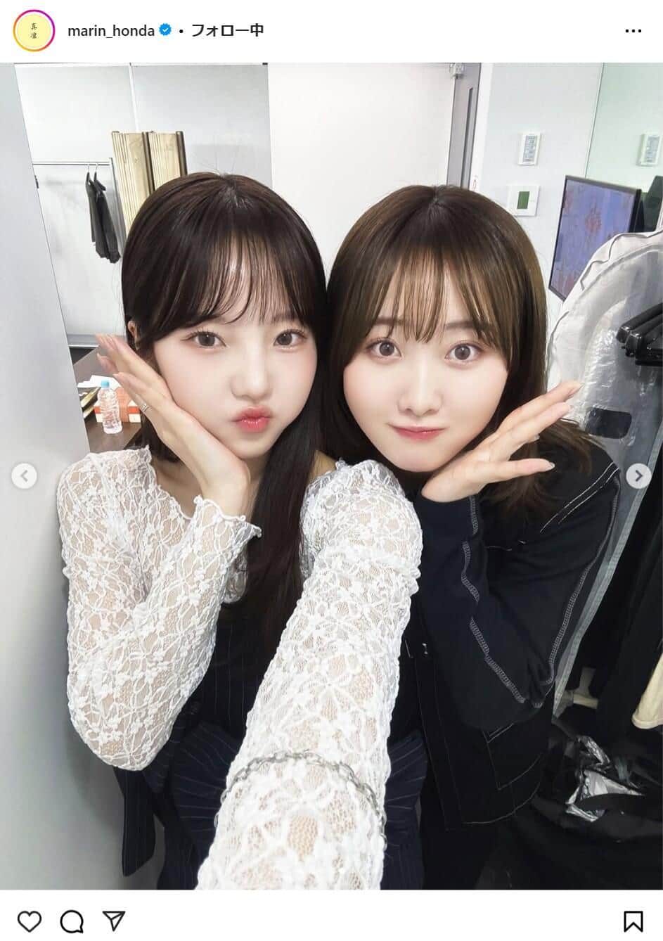 本田真凜さんのインスタグラムより（marin_honda）