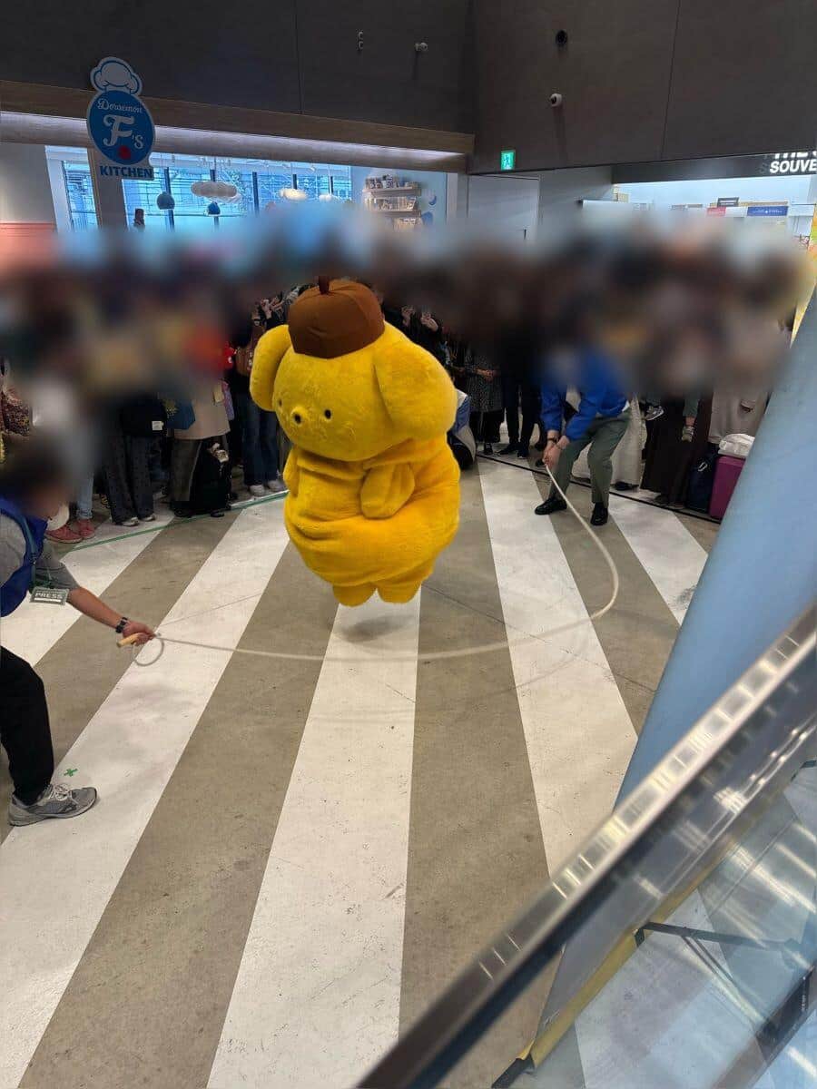 ポムポムプリンに18万いいね、大縄跳び姿が「可愛すぎて泣ける」　渋谷・ミヤシタパーク登場で大反響
