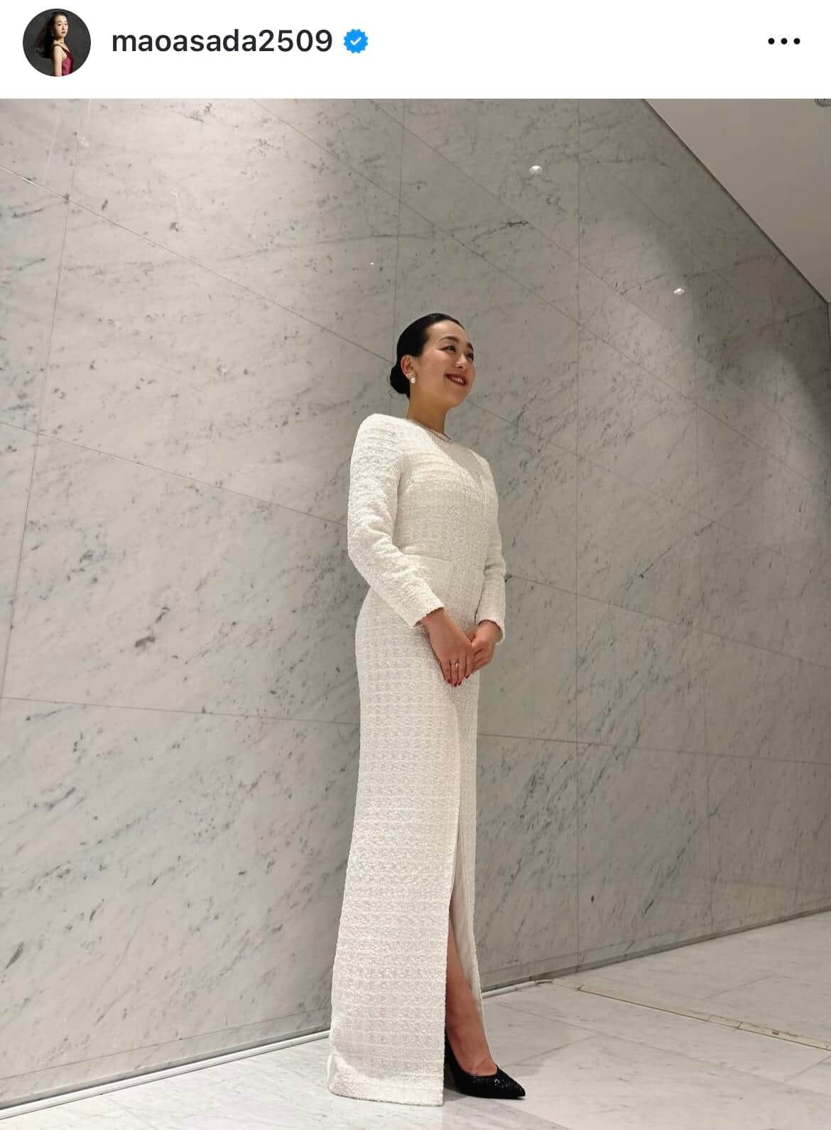 浅田真央さんのインスタグラム（＠maoasada2509）より