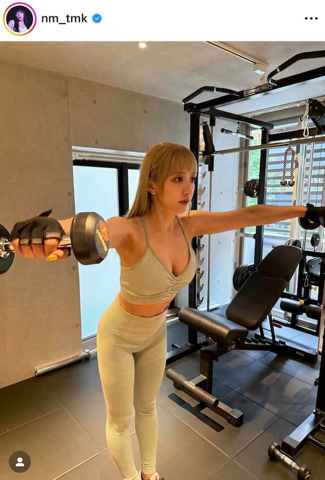 玉置成実さんのインスタグラム（＠nm_tmk）より