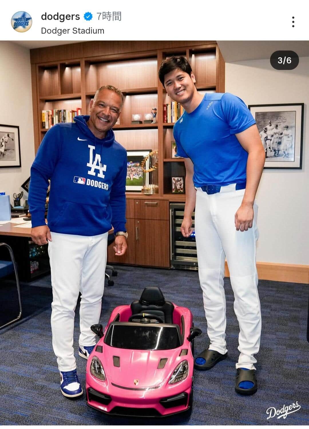 ロサンゼルス・ドジャース公式インスタグラム（＠dodgers）より