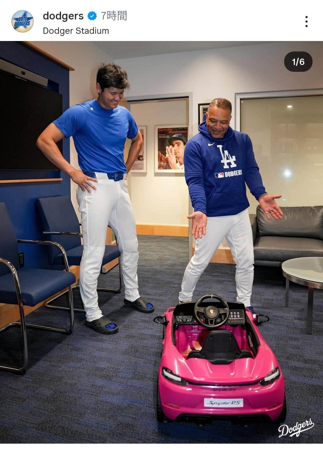 ロサンゼルス・ドジャース公式インスタグラム（＠dodgers）より