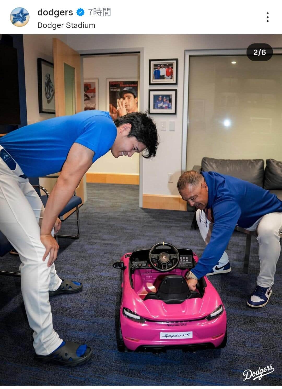 ロサンゼルス・ドジャース公式インスタグラム（＠dodgers）より