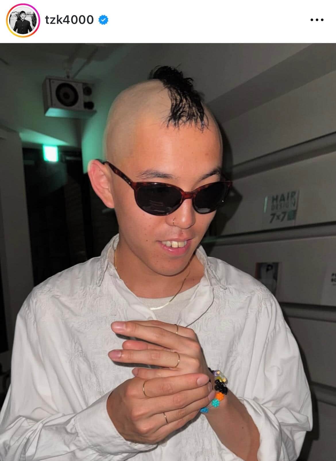 都築拓紀さんのインスタグラム（＠tzk4000）より