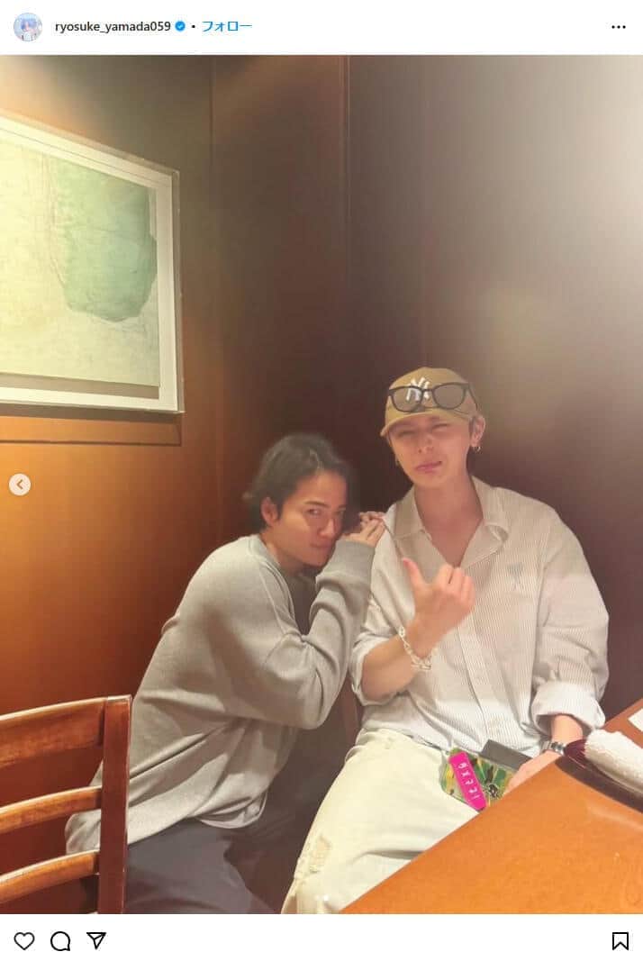 「彼女彼氏かよ」菊池風磨が山田涼介を上目遣いで...　「オフ」日の2人にファン歓喜「仲良しさん」