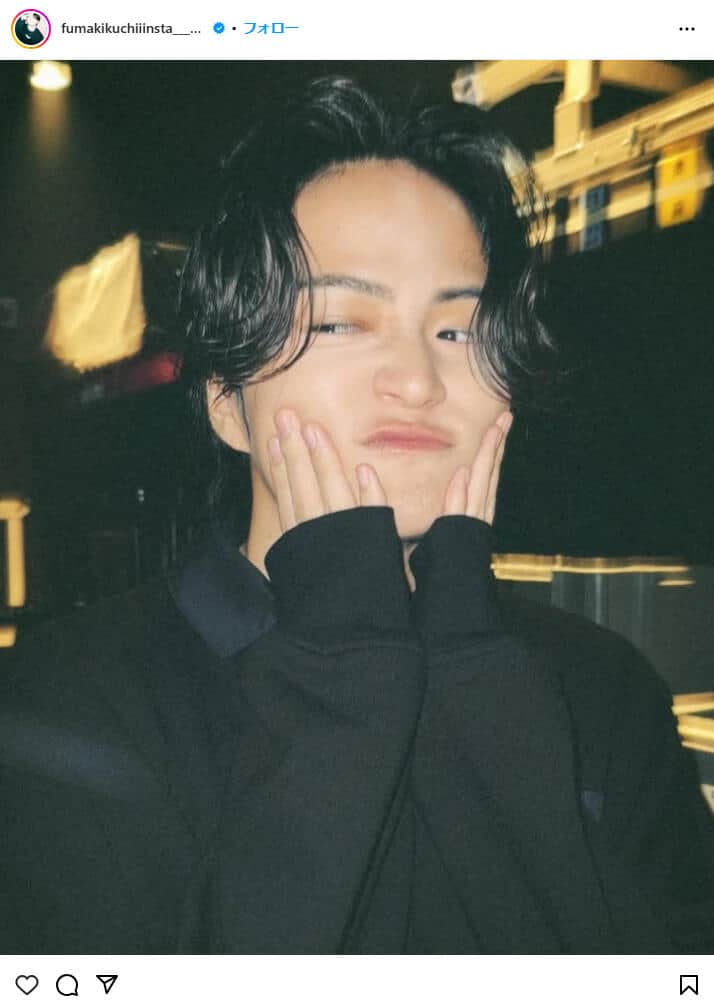 菊池風磨さんのインスタグラム（＠fumakikuchiiinsta___official）より