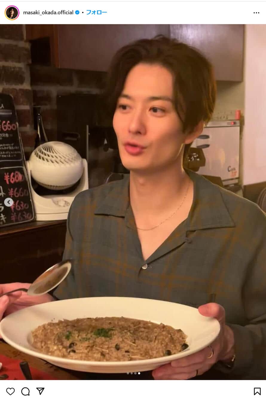 岡田将生さんのインスタグラム（＠masaki_okada.official）より