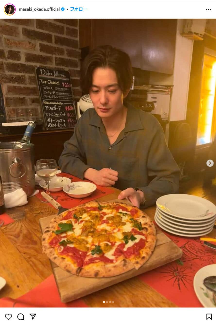 岡田将生さんのインスタグラム（＠masaki_okada.official）より
