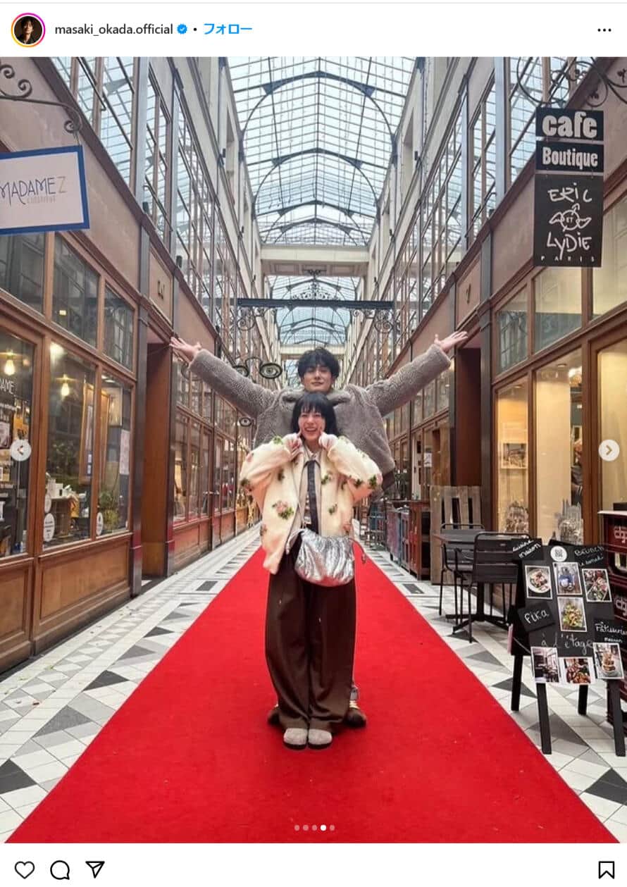 岡田将生さんのインスタグラム（＠masaki_okada.official）より
