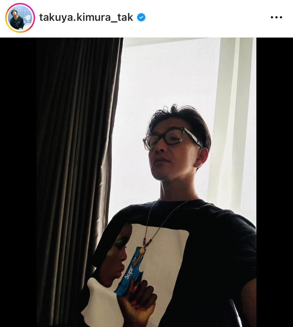 木村拓哉さんのインスタグラム（＠takuya.kimura_tak）より