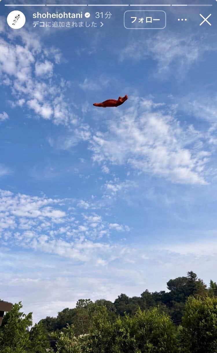 大谷翔平選手のインスタグラム（＠shoheiohtani）より