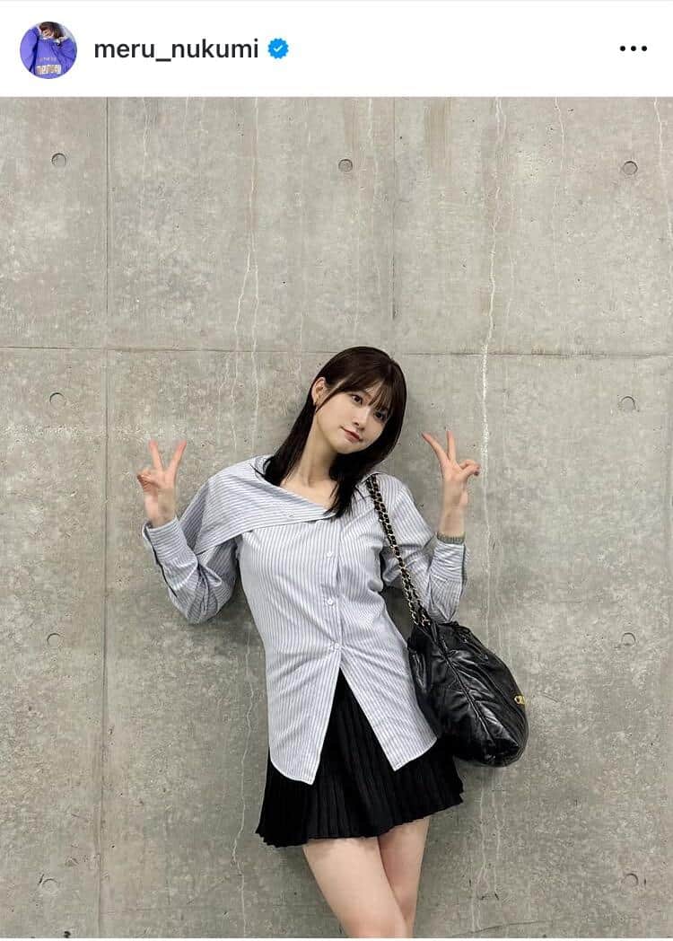 生見愛瑠さんのインスタグラム（＠meru_nukumi）より