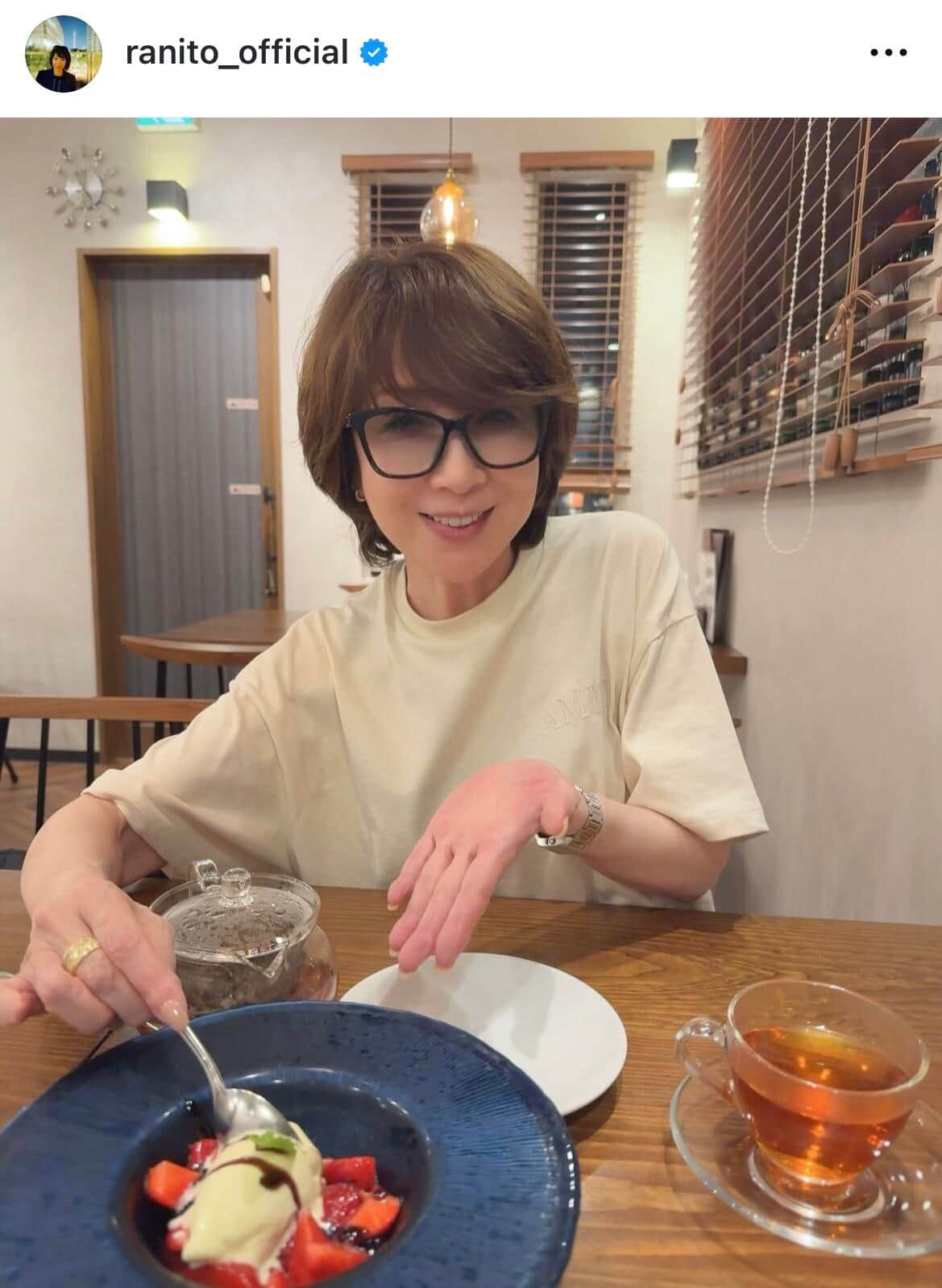 伊藤蘭さんのインスタグラム（＠ranito_official）より