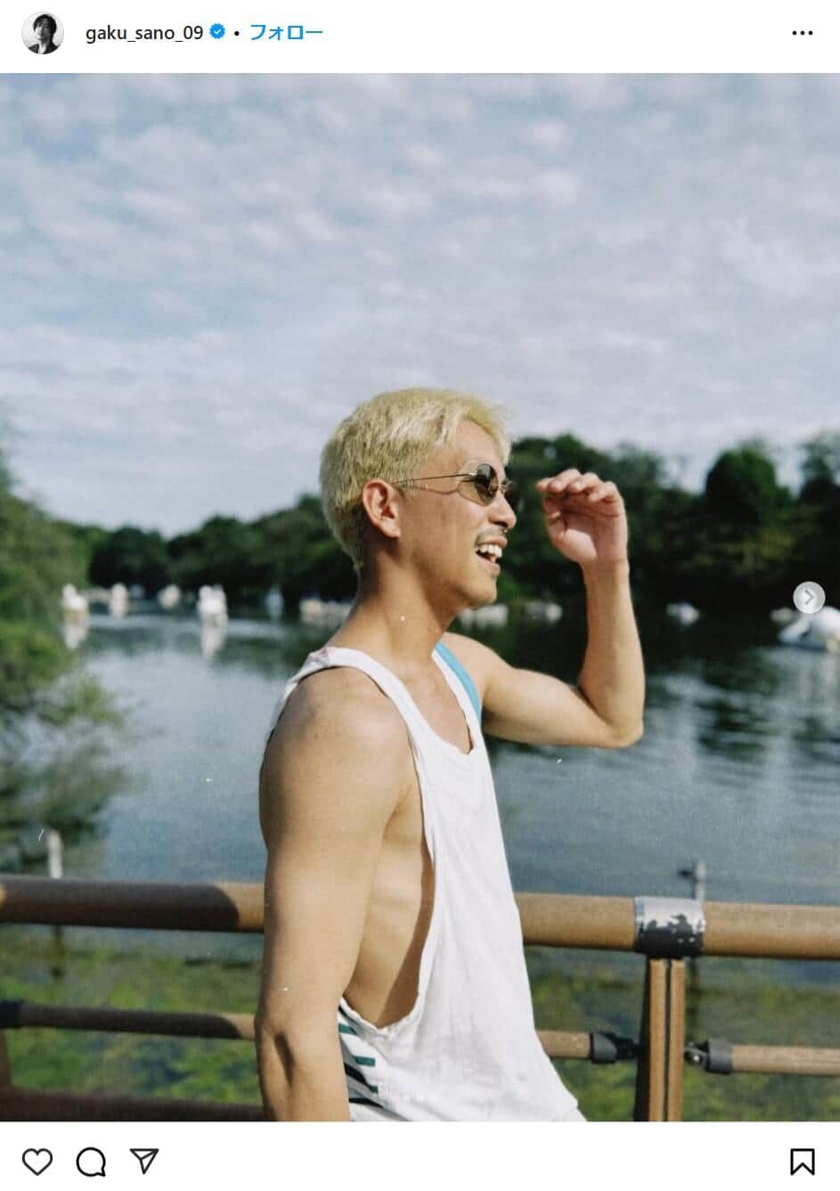 佐野岳さんのインスタグラムより（gaku_sano_09）