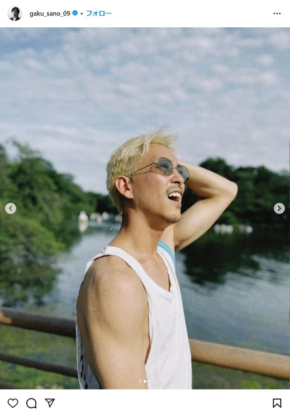 佐野岳さんのインスタグラムより（gaku_sano_09）