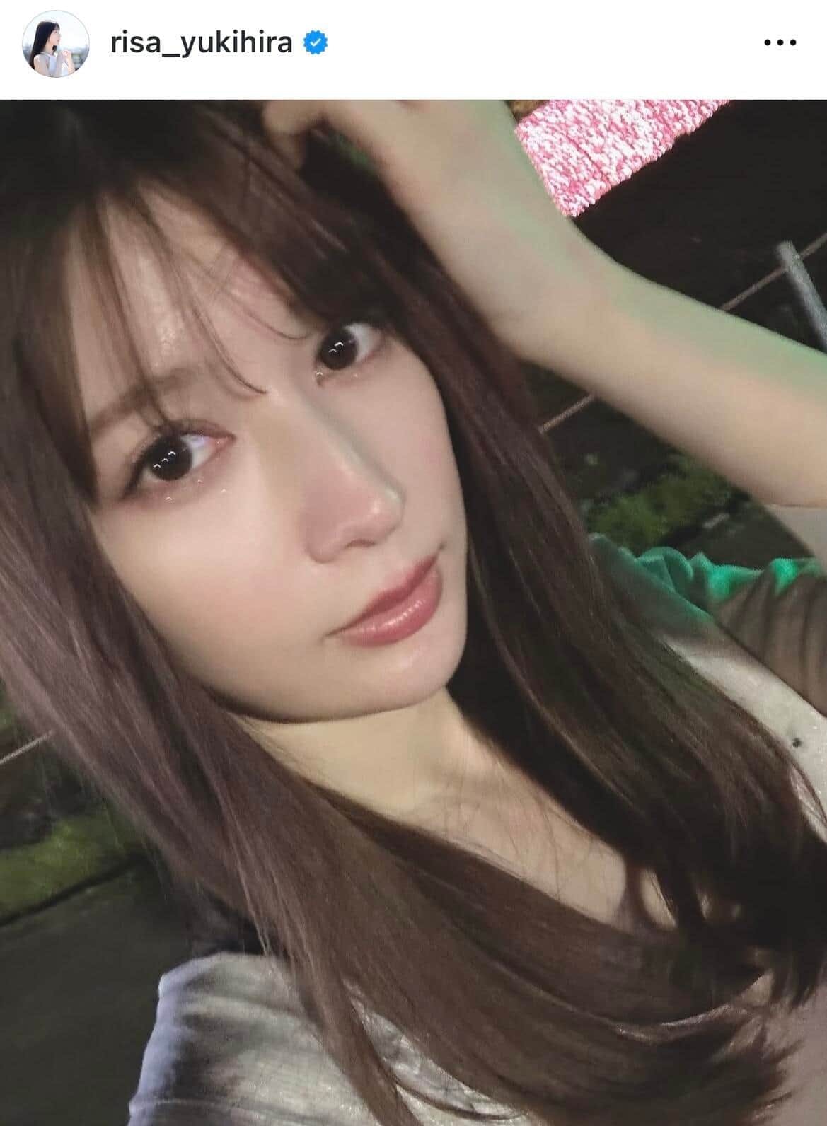 「美しい」雪平莉左、さらさら黒髪＆白ノースリーブ脇チラにファン歓喜「透明感があって好き」