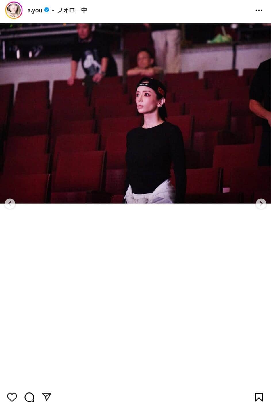 浜崎あゆみさんのインスタグラムより（a.you）