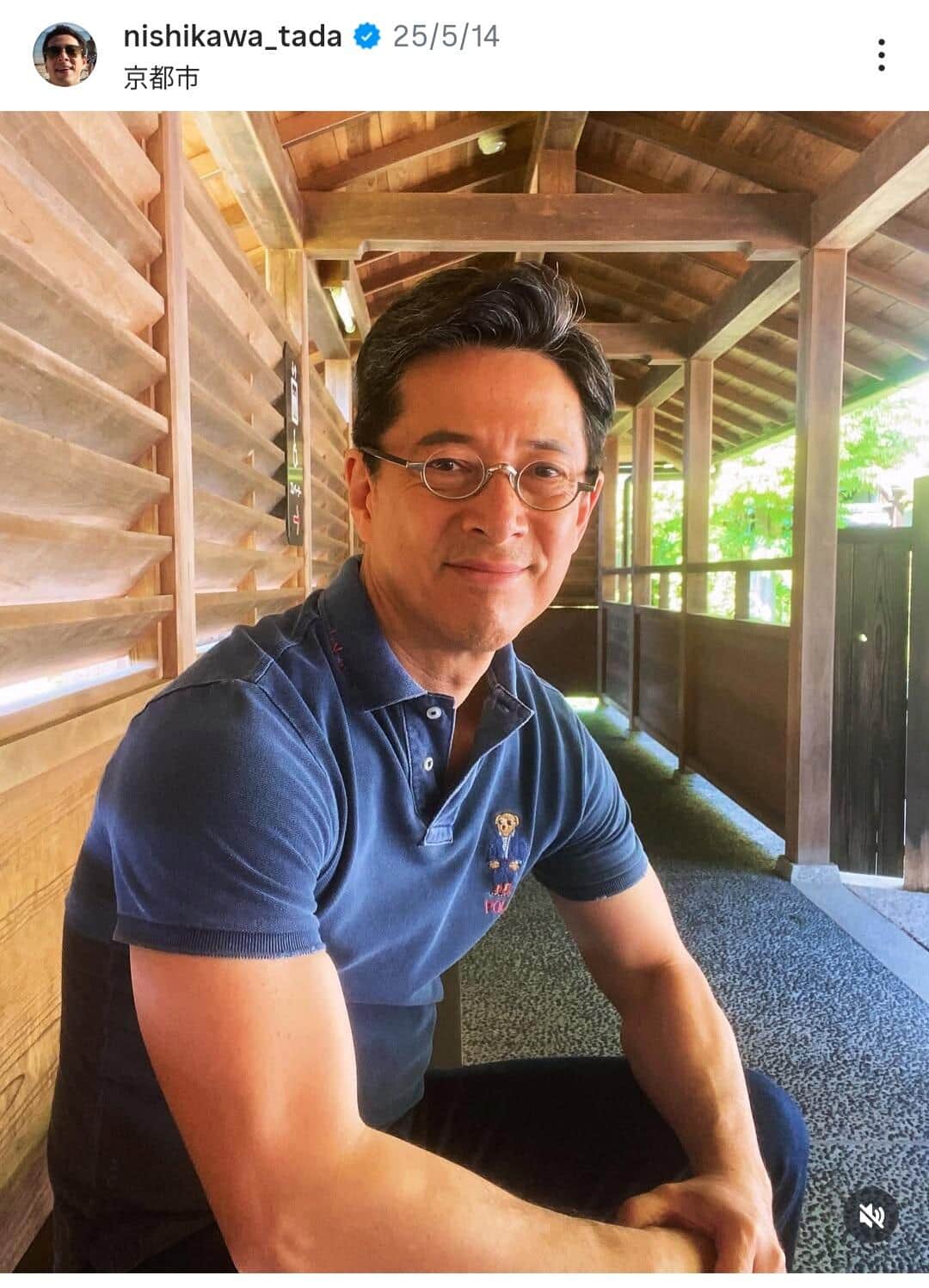 西川忠志さんのインスタグラム（＠nishikawa_tada）より