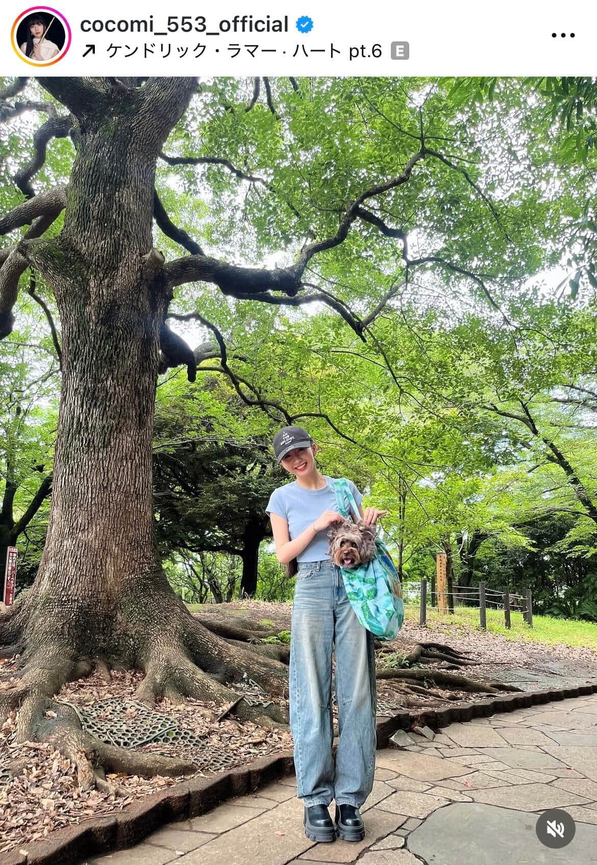 キムタク長女・Cocomi、「ヘソ出し」コーデにキュン　キャップ×ミニ丈トップスのラフな着こなし