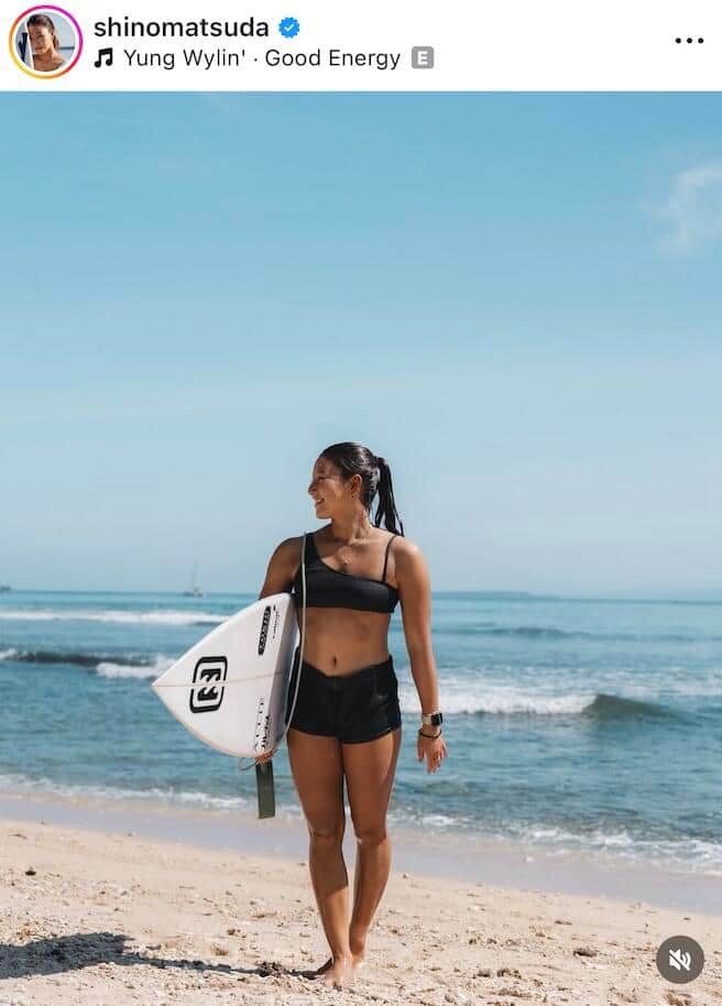 松田詩野選手のインスタグラム（＠shinomatsuda）より