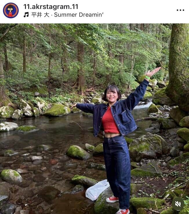 藤波朱理選手のインスタグラム（＠11.akrstagram.11）より