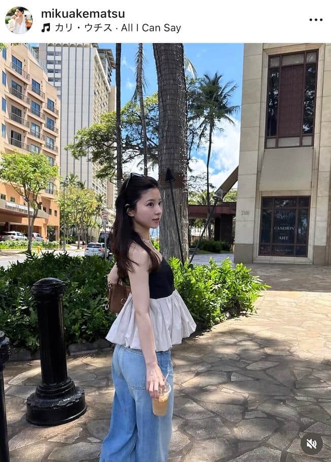 明松美玖さんのインスタグラム（＠mikuakematsu）より