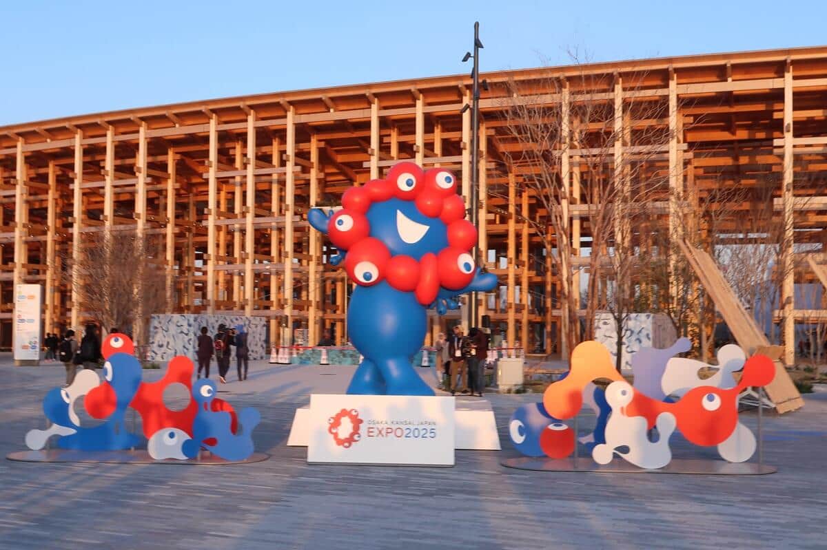 大阪・関西万博の会場（2025年4月9日撮影）