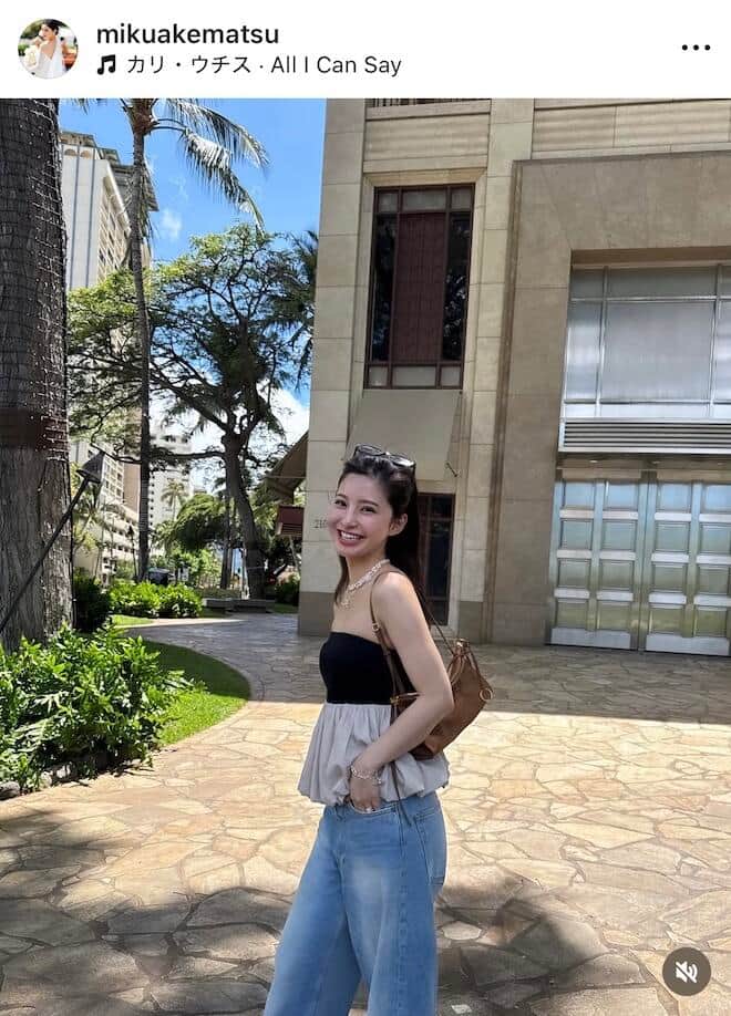 明松美玖さんのインスタグラム（＠mikuakematsu）より