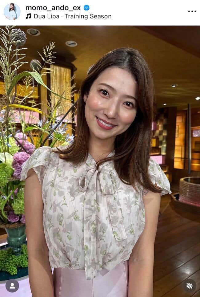 テレ朝「報ステ」安藤萌々アナ、ミニ丈ゴルフウェアで強烈ショット　「プロ並み」「カッコイイ」驚きの声