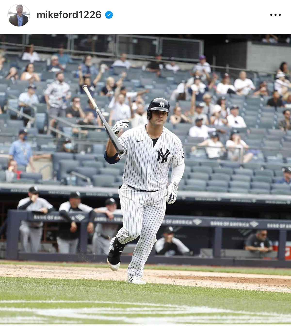 ヤンキース時代のフォード（本人インスタグラムより）
