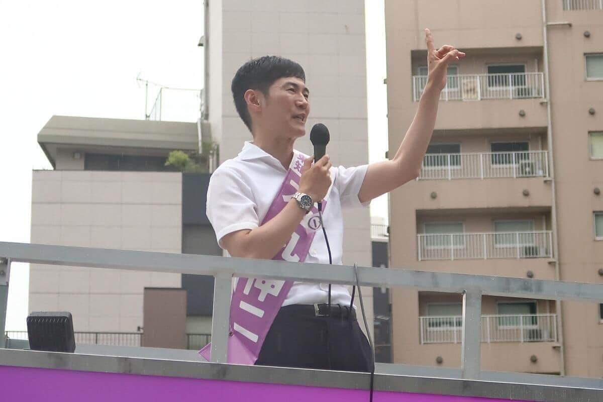2024年の都知事選で注目を集めた際の石丸伸二氏（2024年6月）