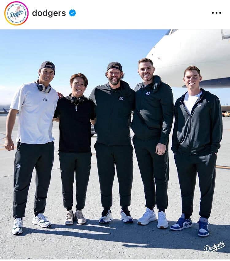 ドジャース公式インスタグラム（＠dodgers）より