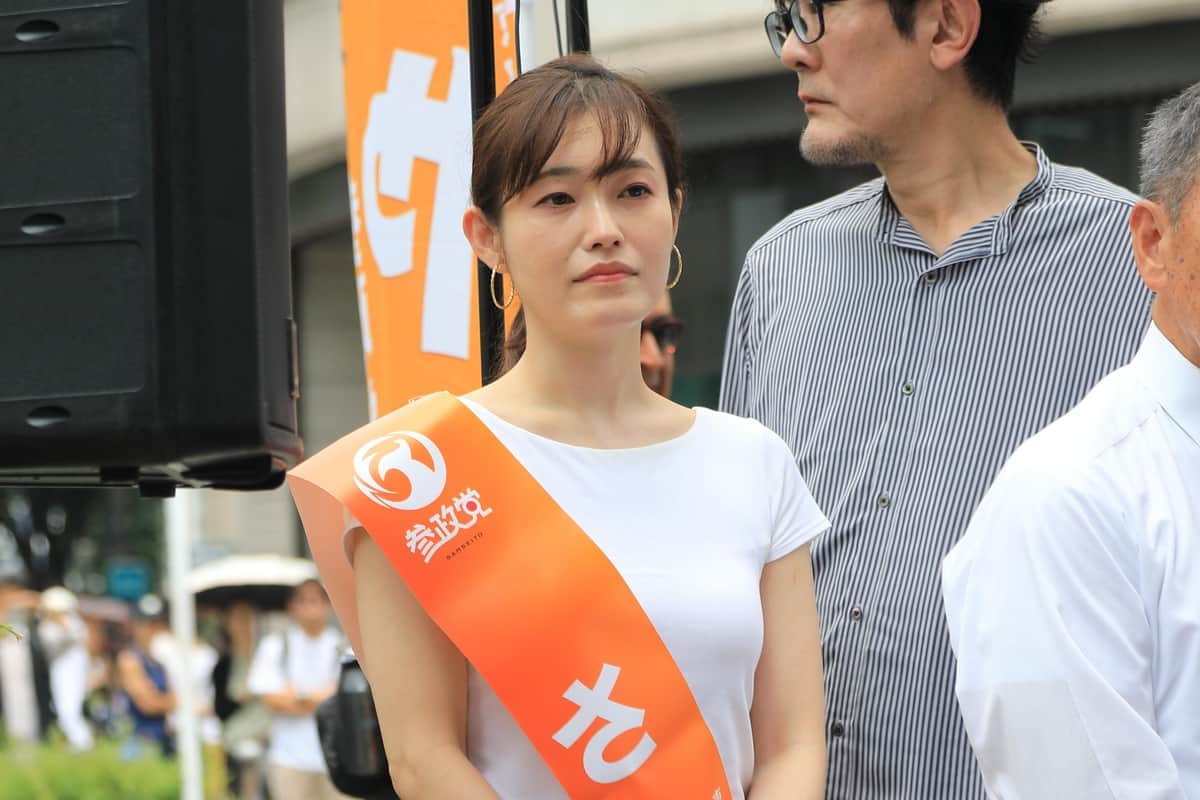 参政党公認で東京選挙区から出馬している、さや氏。「スプートニク」出演が波紋を広げている
