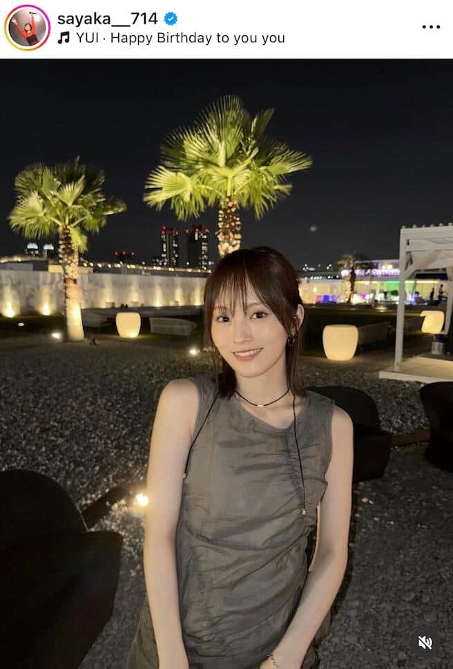 山本彩さんのインスタグラム（＠sayaka__714）より