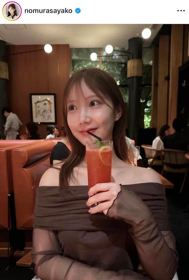 野村彩也子さんのインスタグラム（＠nomurasayako）より