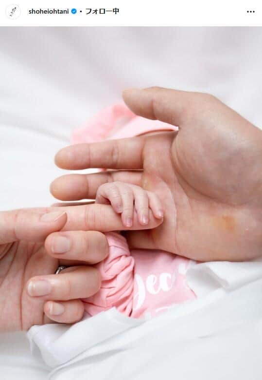 大谷翔平選手のインスタグラム（＠shoheiohtani）より