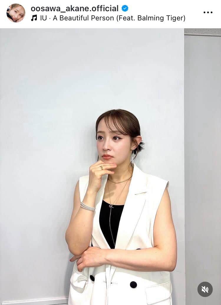 大沢あかね39歳、色っぽ仕草でロングヘアなびかせ　「更に可愛くなっとる」「ドキッした」大絶賛