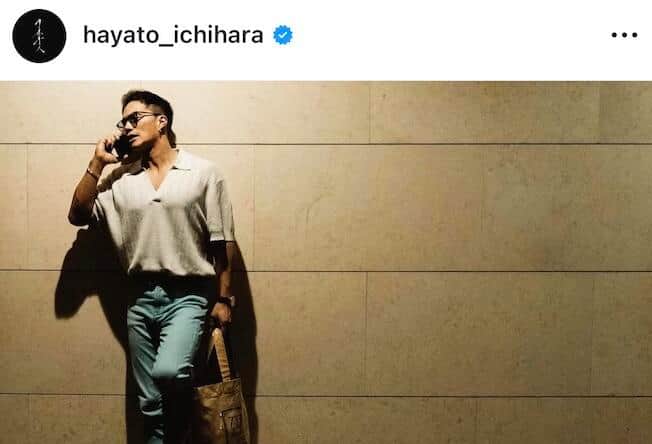 市原隼人さんのインスタグラム（＠hayato_ichihara）より