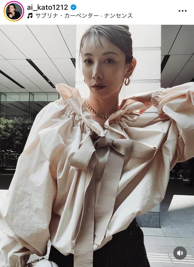 加藤あい42歳、爆イケなサングラス姿かっこよすぎ大絶賛の嵐　「かっこかわいい」「見惚れてしまう」