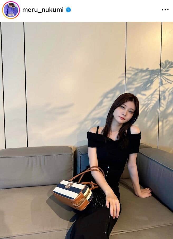 生見愛瑠さんのインスタグラム（＠meru_nukumi）より