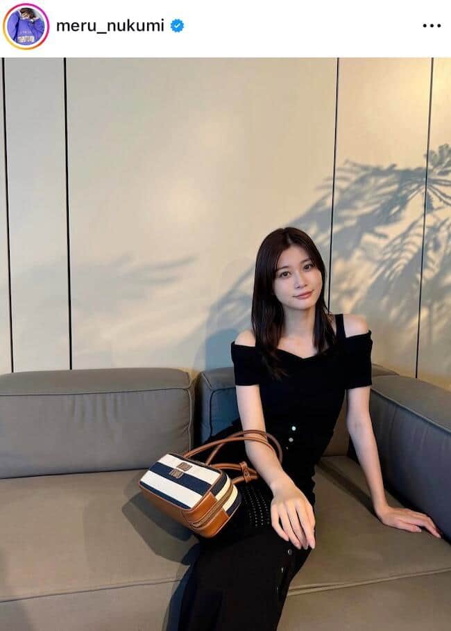 生見愛瑠さんのインスタグラム（＠meru_nukumi）より
