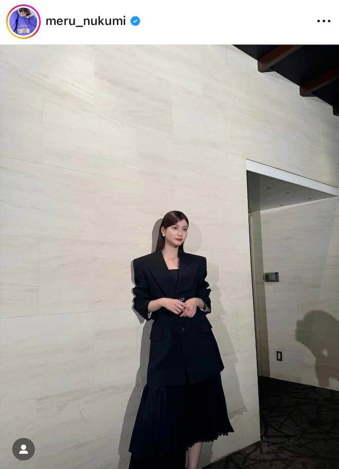 生見愛瑠さんのインスタグラム（＠meru_nukumi）より