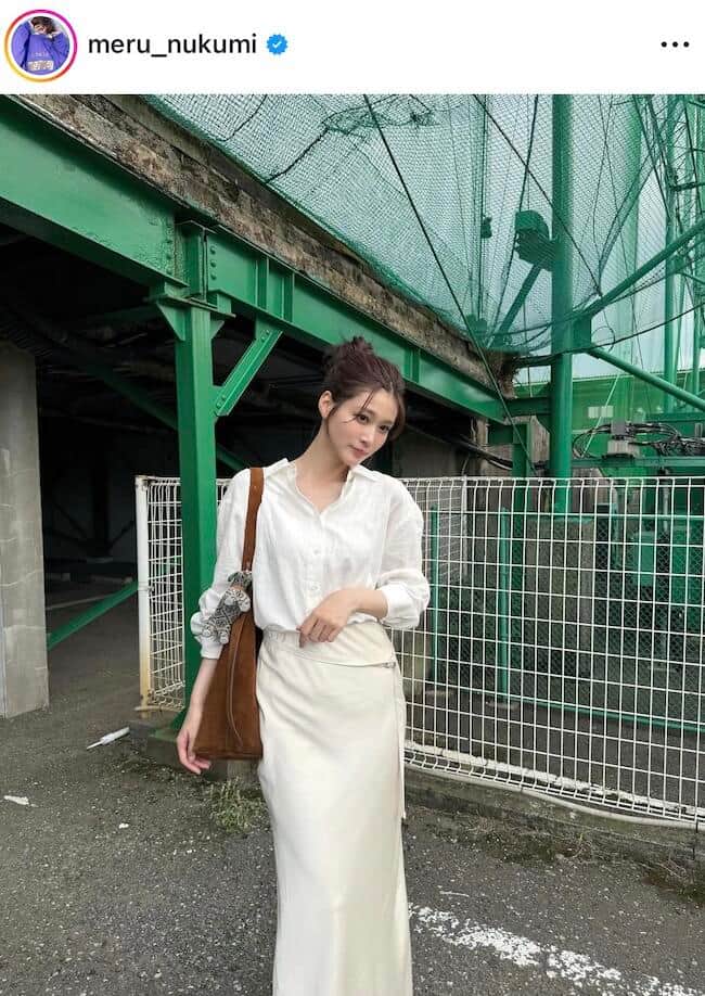 生見愛瑠さんのインスタグラム（＠meru_nukumi）より