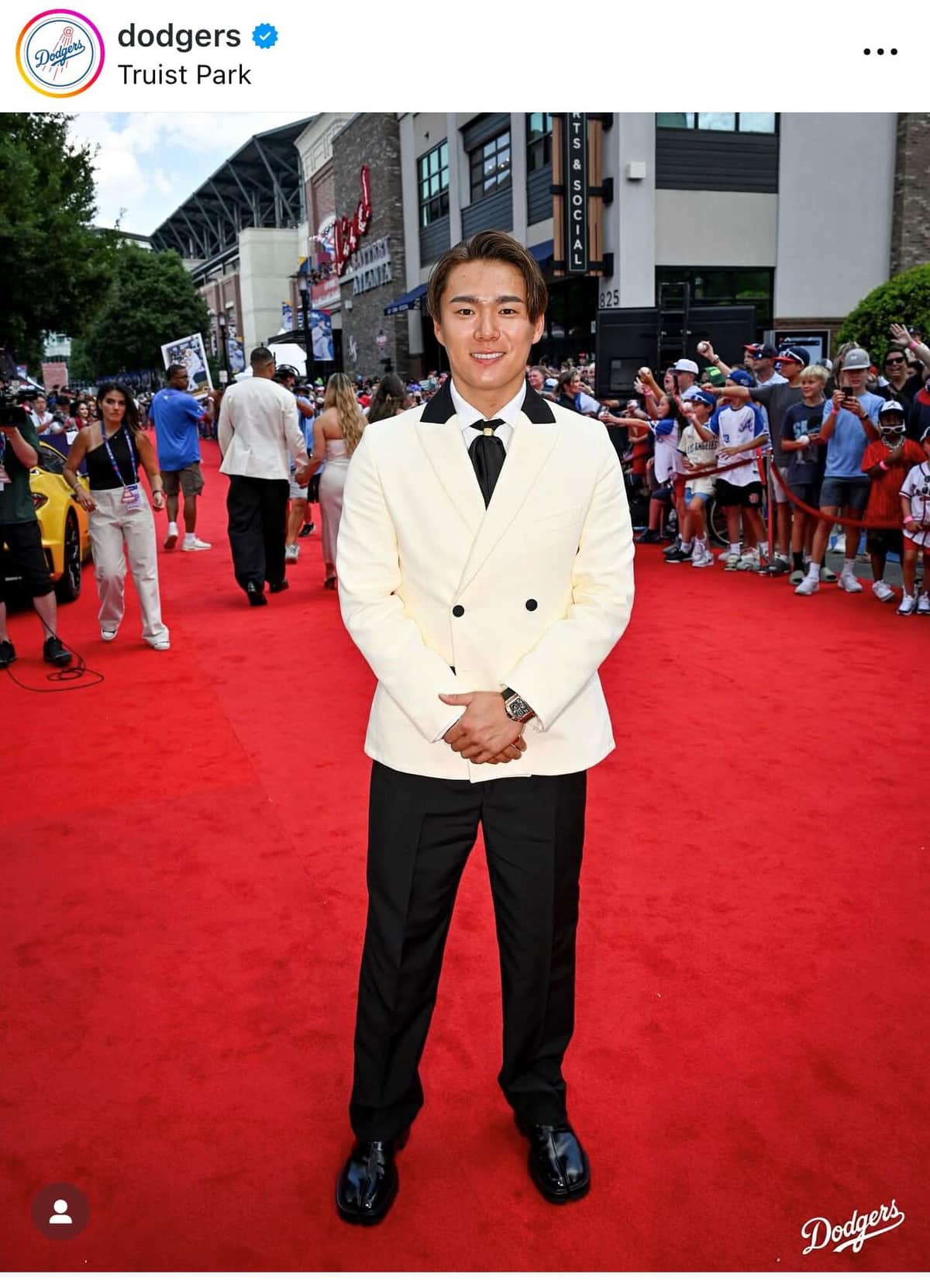 山本投手（ドジャースインスタグラムより）