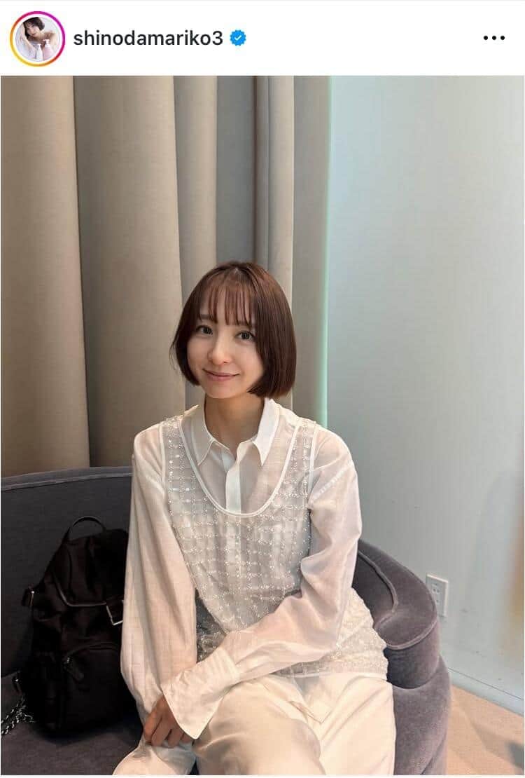篠田麻里子さんのインスタグラム（＠shinodamariko3）より