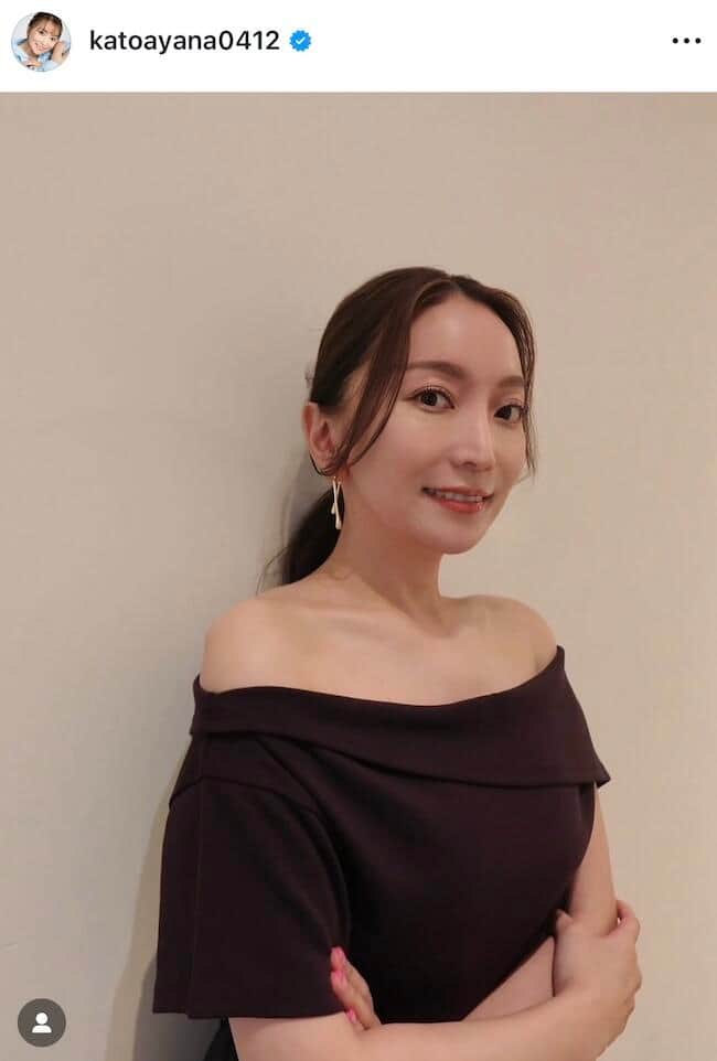 加藤綾菜さんのインスタグラム（＠katoayana0412）より