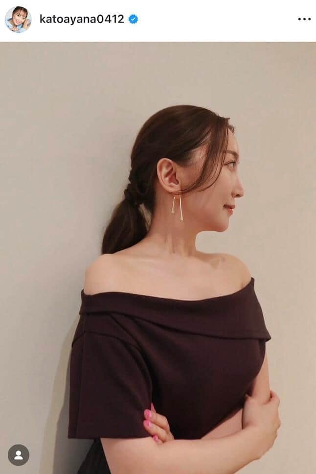 加藤綾菜さんのインスタグラム（＠katoayana0412）より